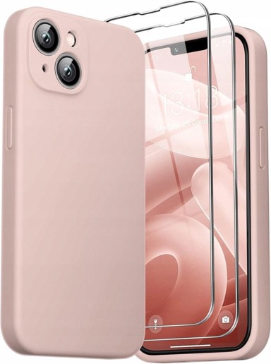 Silikonska maskica za Apple iPhone 14 Plus 6,7" + 2 kaljena stakla 3 u 1 zaštitna folija